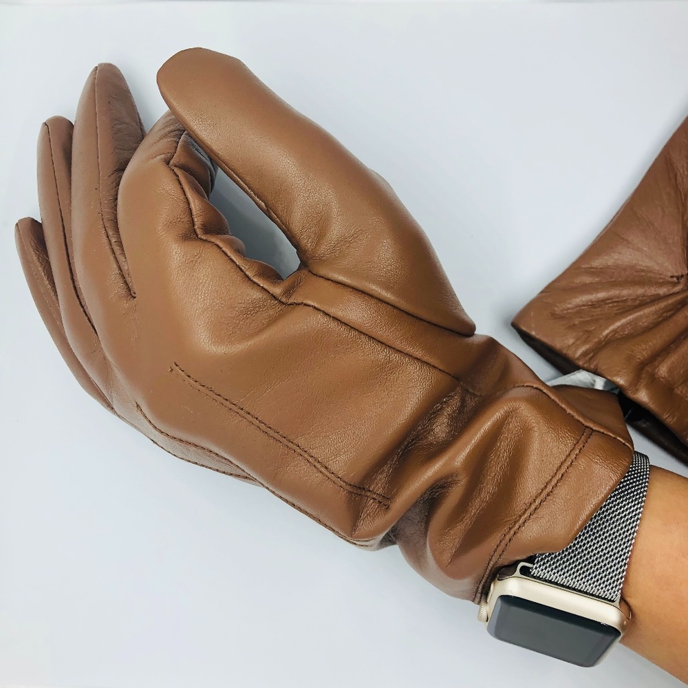 Leather Gloves by Feiqiaosh Genuine Lambskin